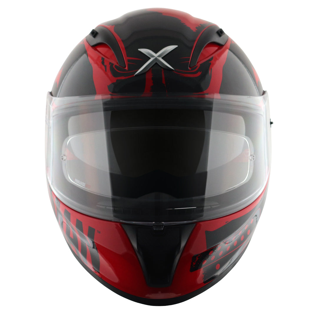 Motorcycle full face helmet gloss red black DC batman decal pinlock dual-visor