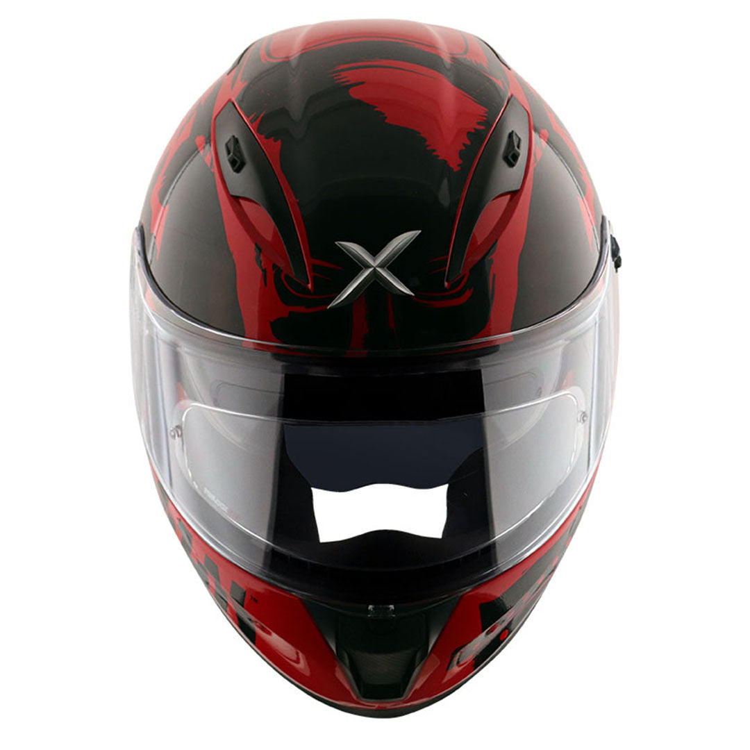 Motorcycle full face helmet gloss red black DC batman decal pinlock dual-visor