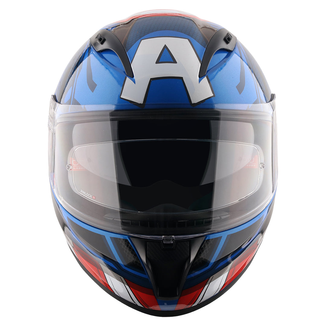 Motorcycle full face helmet marvel captain america decal pinlock sun-visor