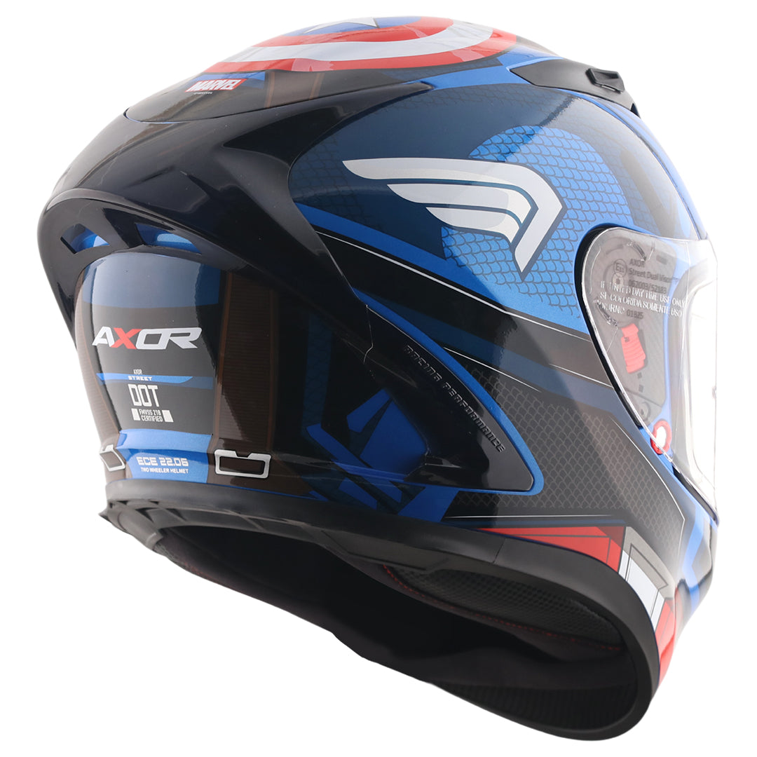 Motorcycle full face helmet marvel captain america decal pinlock sun-visor