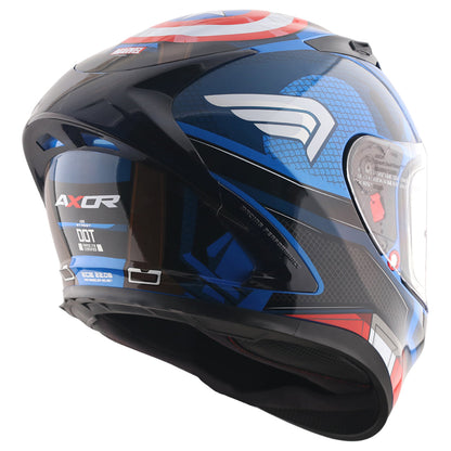 Motorcycle full face helmet marvel captain america decal pinlock sun-visor