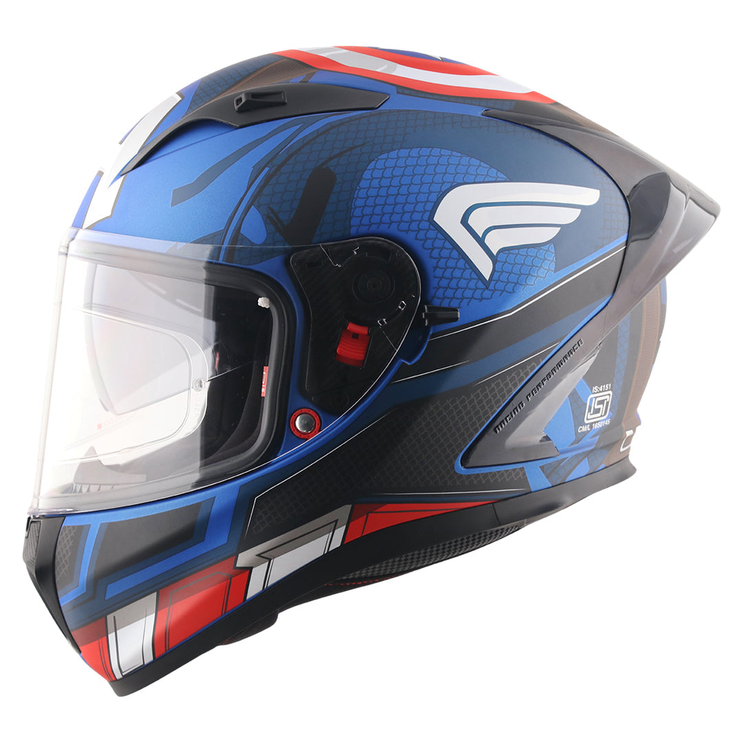 Motorcycle full face helmet marvel captain america matt decal pinlock sun-visor