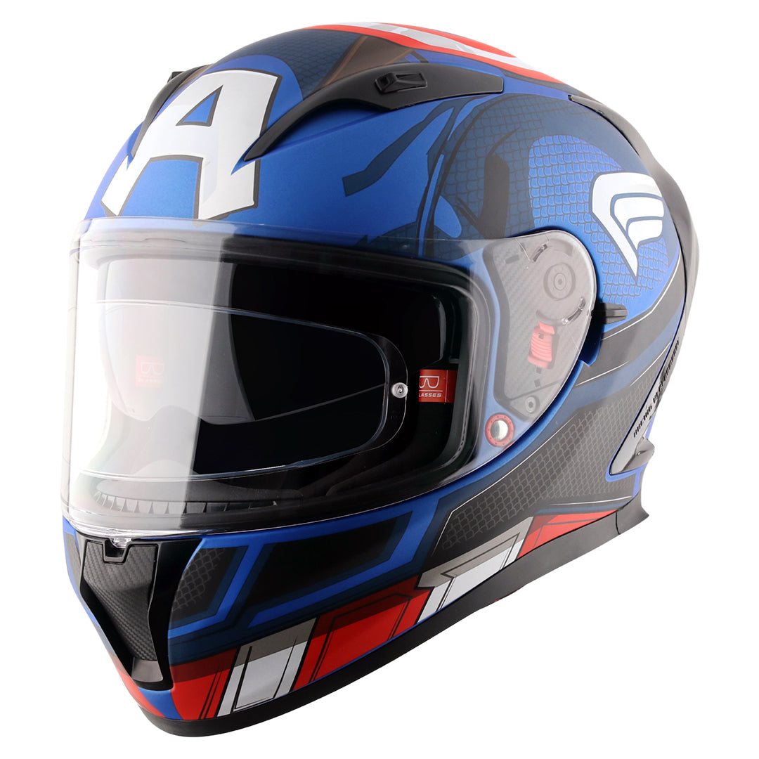 Motorcycle full face helmet marvel captain america matt decal pinlock sun-visor