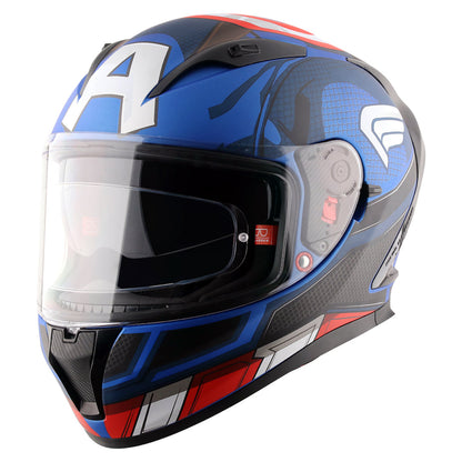 Motorcycle full face helmet marvel captain america matt decal pinlock sun-visor