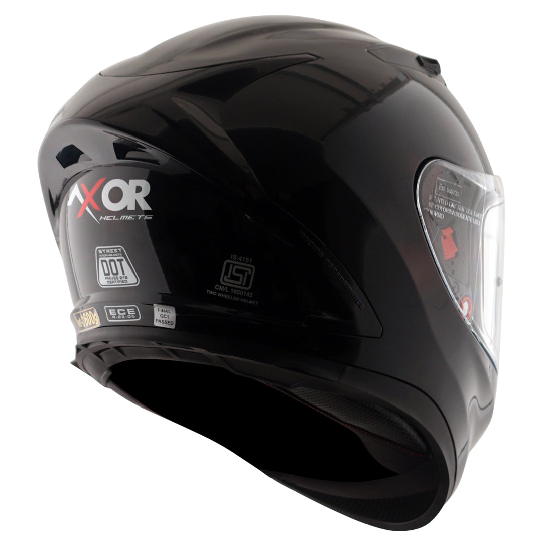 Motorcycle full face helmet gloss black pinlock sun-visor included 