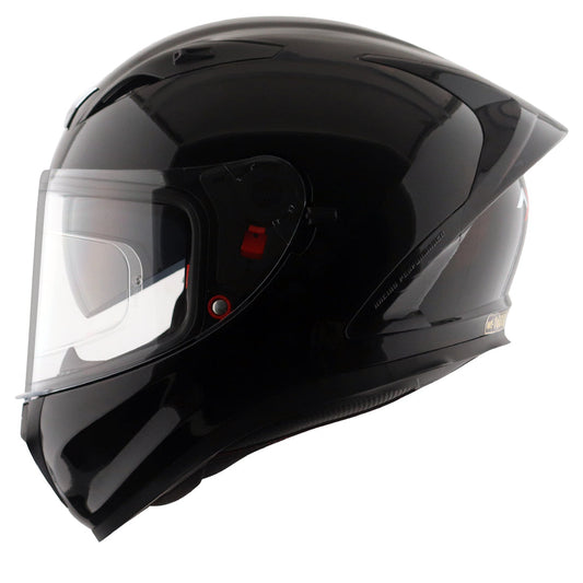 Motorcycle full face helmet gloss black pinlock sun-visor included 