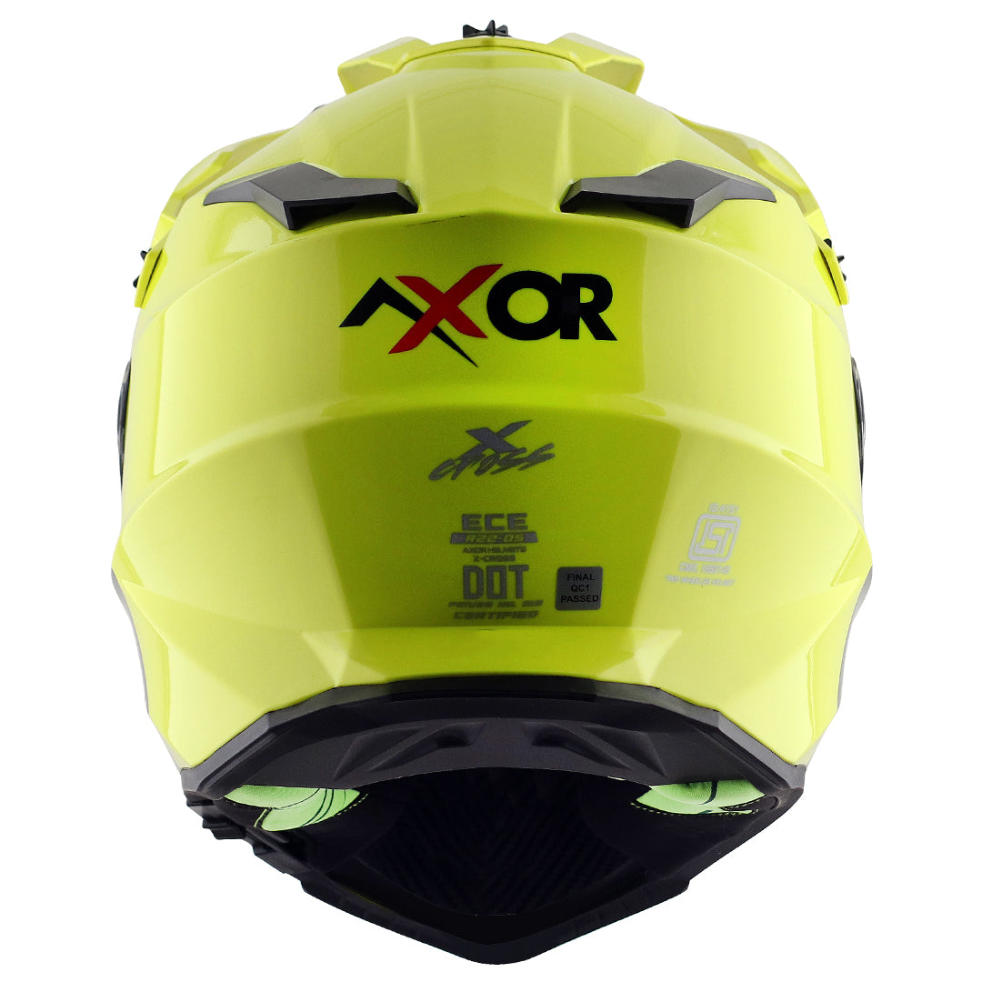 Motorcycle adventure / off-roading / motocross Neon Yellow helmet pinlock, dual visor