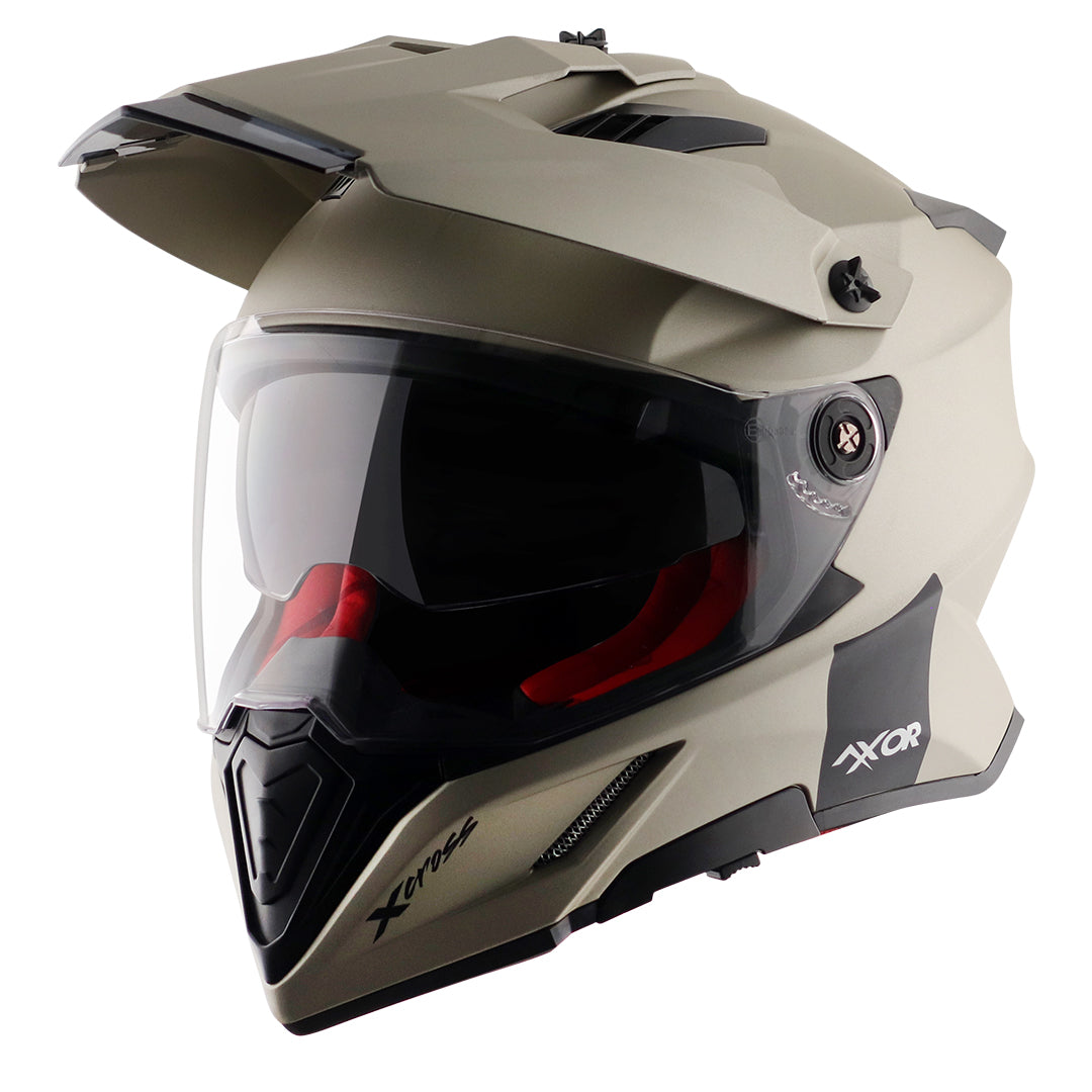 Motorcycle adventure / off-roading / motocross Nickel Brown helmet pinlock, dual visor