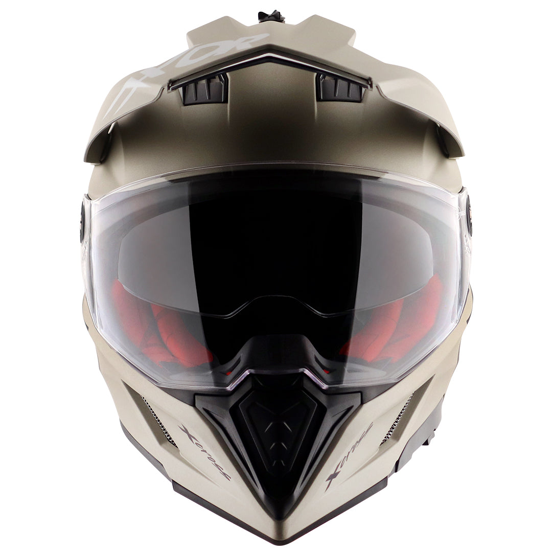 Motorcycle adventure / off-roading / motocross Nickel Brown helmet pinlock, dual visor