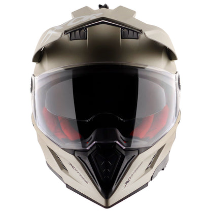 Motorcycle adventure / off-roading / motocross Nickel Brown helmet pinlock, dual visor