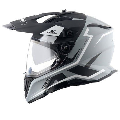 Motorcycle Full Face Off-road motocross helmet dual visor matt grey black