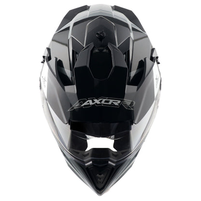 Motorcycle Full Face Off-road motocross helmet dual visor grey black