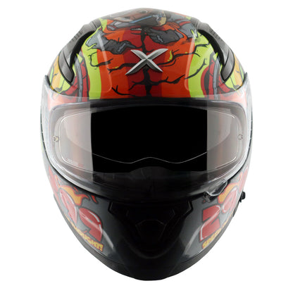 Motorcycle full face helmet multicolour speed of thought graphic xBhp