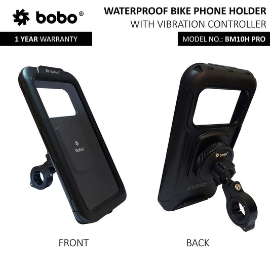 Motorcycle mobile phone mount and holder with vibration controller waterproof case