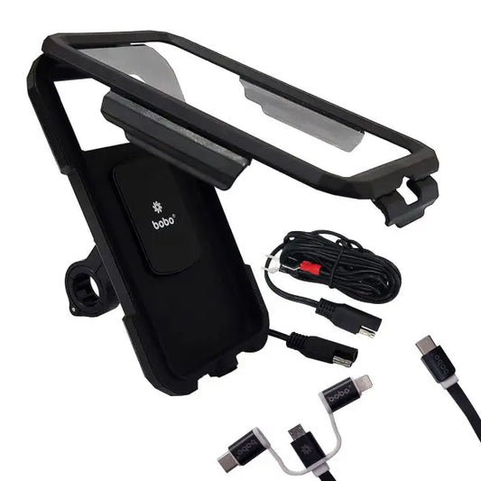 motorcycle smartphone/mobile mount wireless fast charging waterproof case
