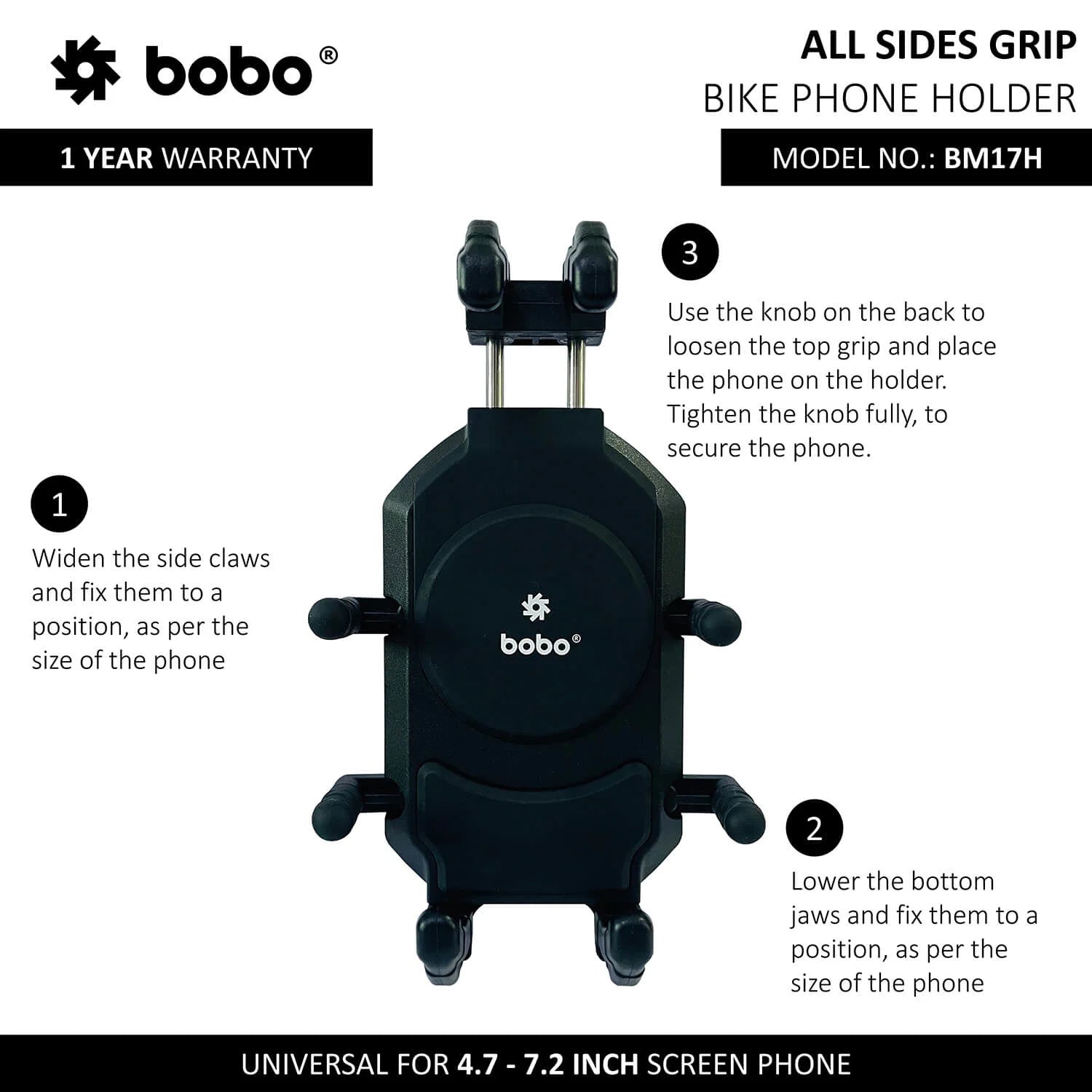 motorcycle anti-vibration anti-theft smartphone/mobile holder mount