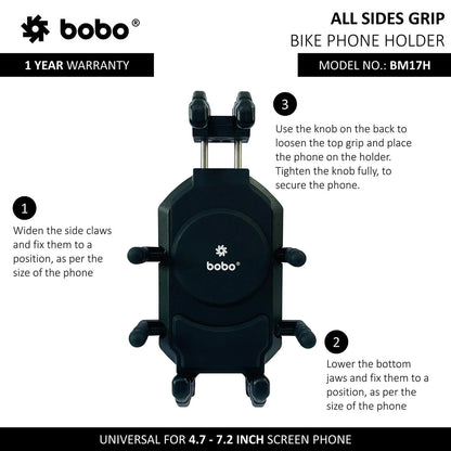 motorcycle anti-vibration anti-theft smartphone/mobile holder mount