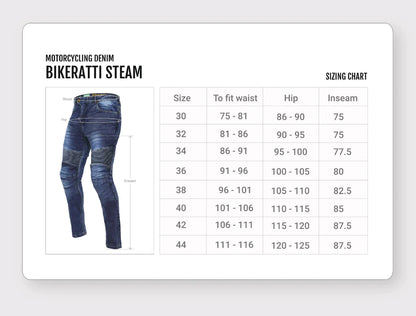 motorcycle/bike riding jean blue denim D3O kevlar 