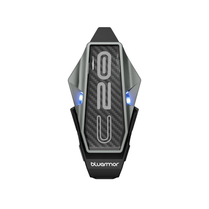 Motorcycle intercom system black with silver - mesh connect - Top view