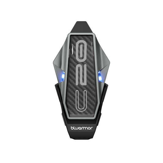 Motorcycle intercom system black with silver - mesh connect - Top view