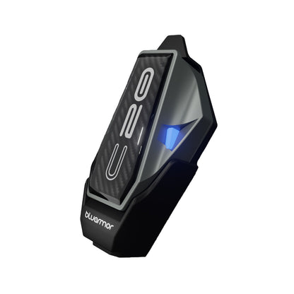 Motorcycle intercom system black with silver - mesh connect - lighting