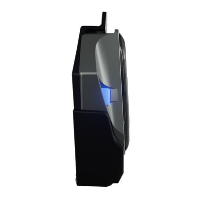 Motorcycle intercom system black with silver - mesh connect - side view