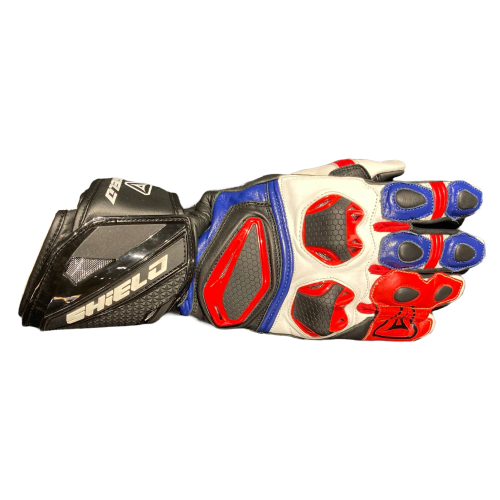 Shield Viper X Full Gauntlet Gloves (Black Blue Red)