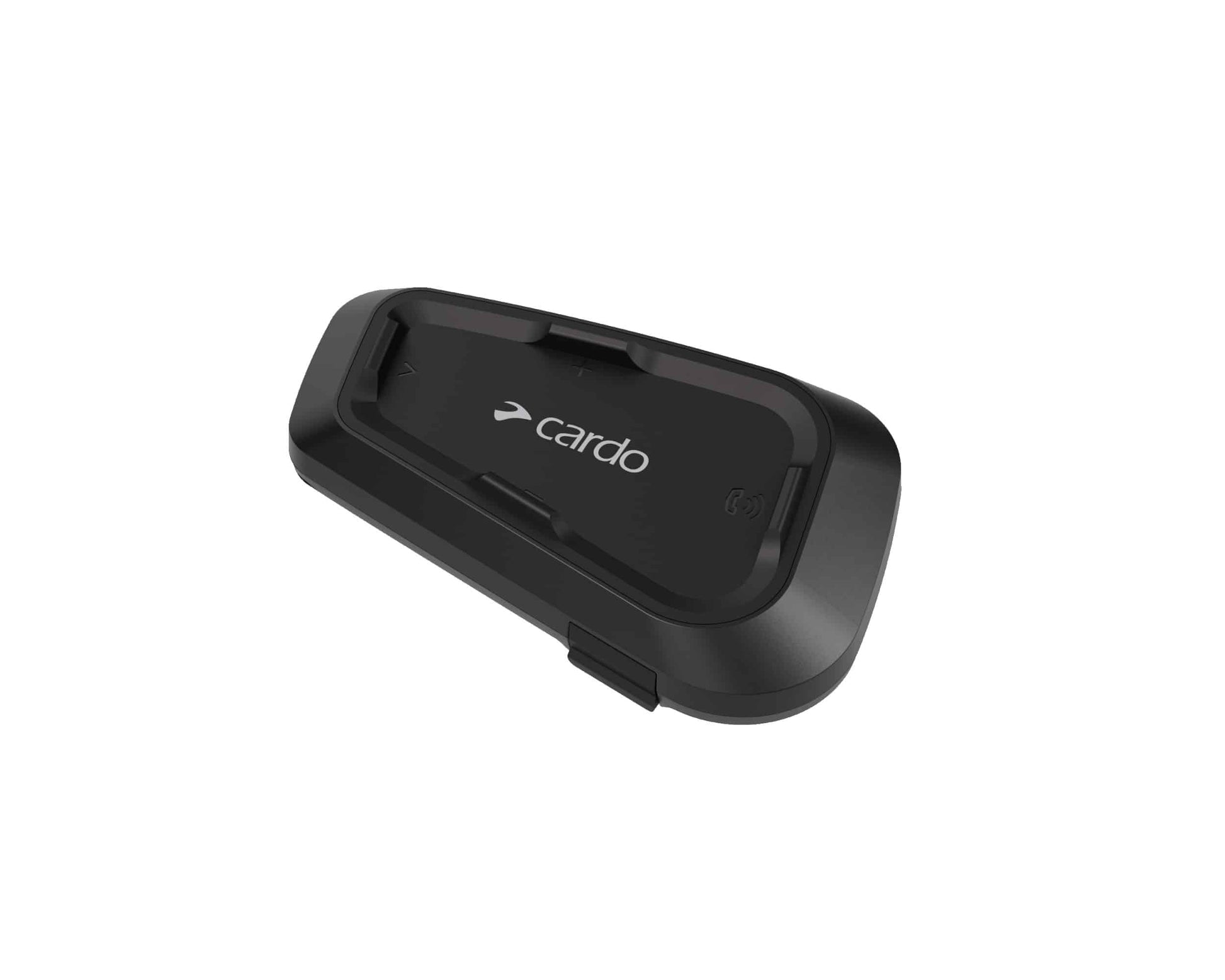 Black communication / intercom system device for motorcycle riders helmet installation 