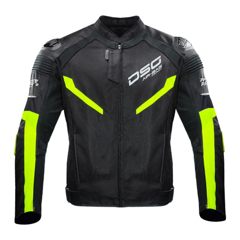 DSG Race Pro V2 Riding Jacket Black Yellow Fluo – Motogear Performance