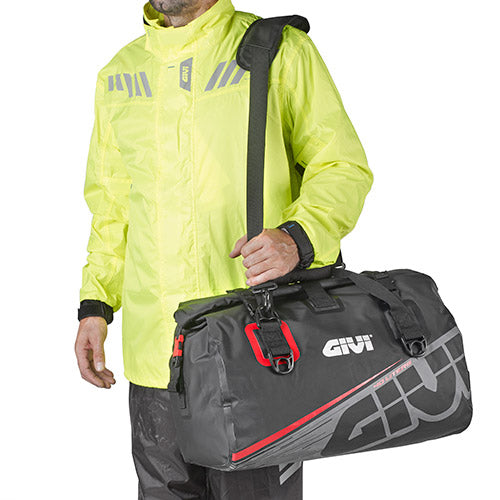 Givi Waterproof Cylinder 40 Ltr Grey Black - Tail Bag [EA115GR]