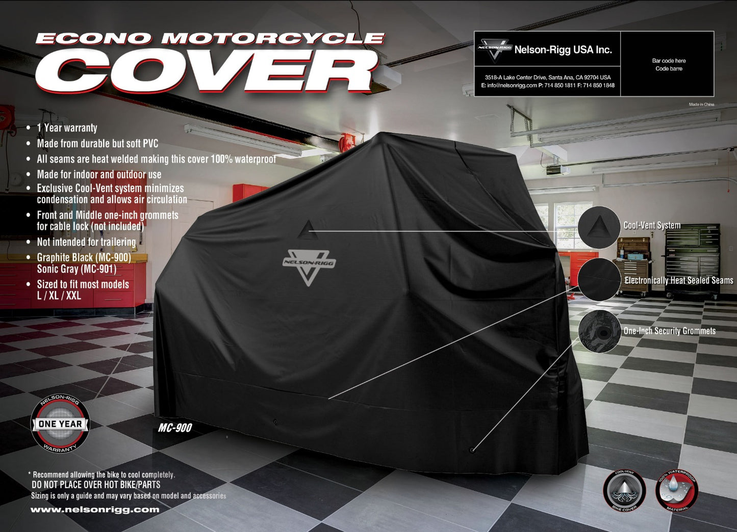 Nelson Rigg Econo Motorcycle Cover