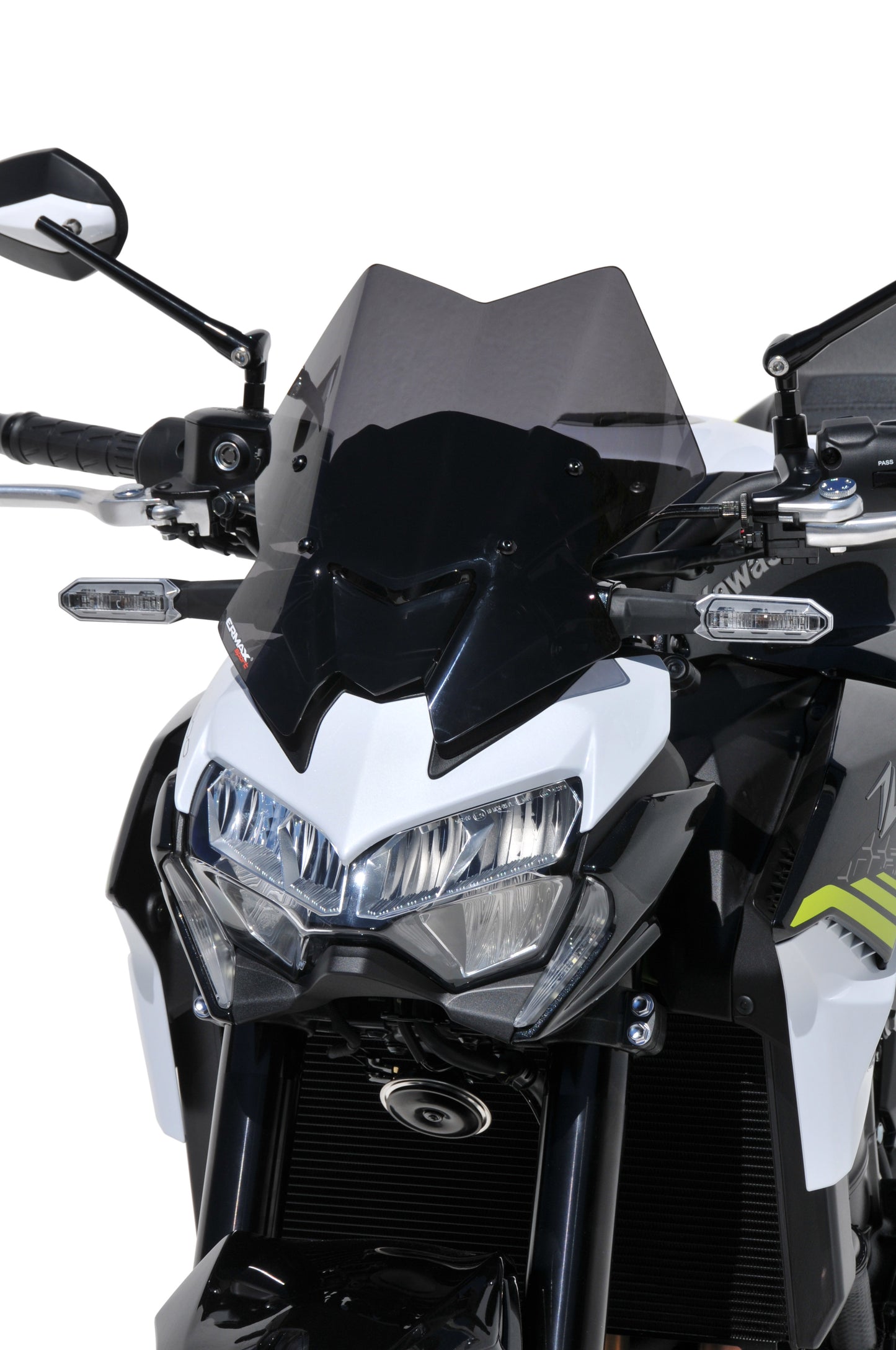 Motorcycle short sport windshield light smoke for kawasaki z900 (20-24
)