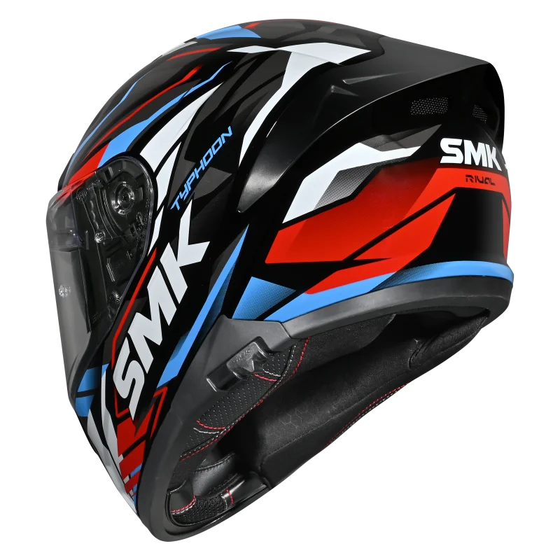 SMK Typhoon Rival Black White Red [213] - Full Face Helmet