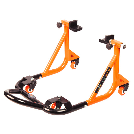 Motorcycle rear paddock stand 360 rotate, detachable, movable