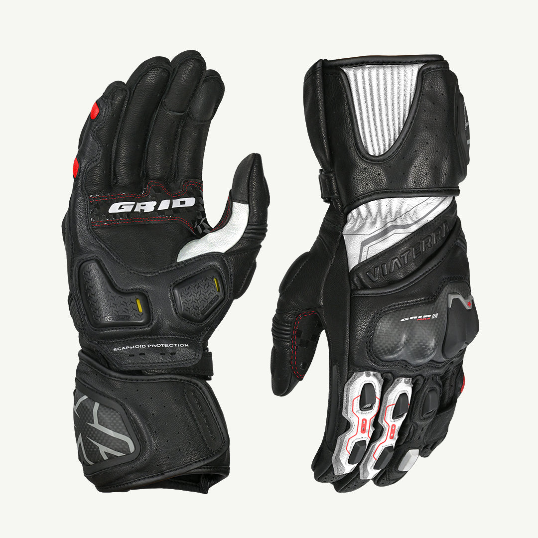 Viaterra Grid MK3 - Full Gauntlet Motorcycle Riding Gloves