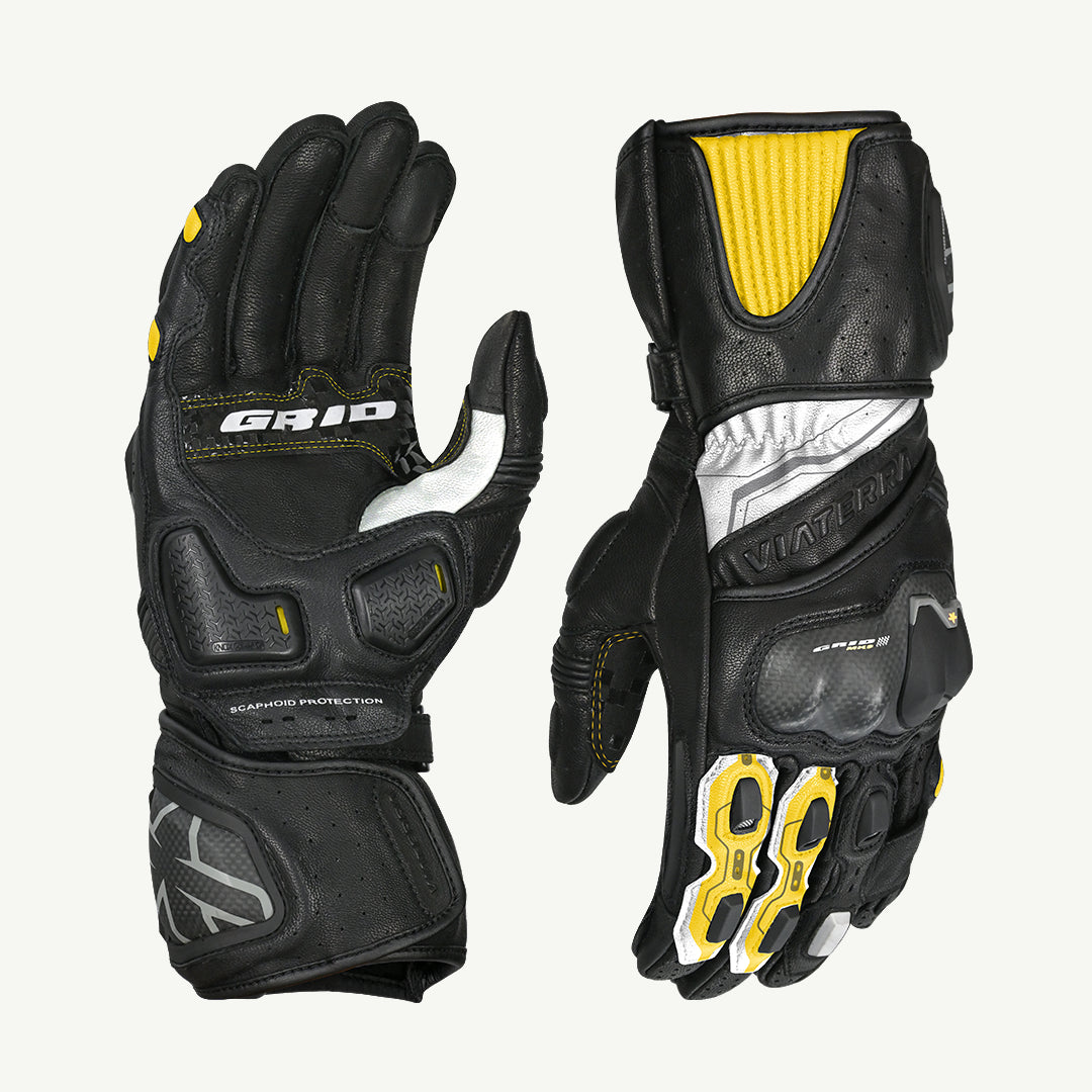 Viaterra Grid MK3 - Full Gauntlet Motorcycle Riding Gloves