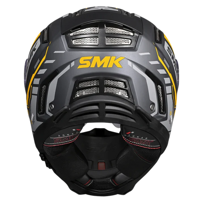 SMK Agnar Tektron Gloss Grey Yellow [664] - Full Face Helmet