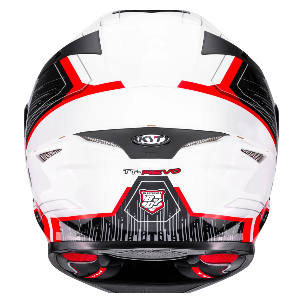 KYT TT Revo Speeding White Red