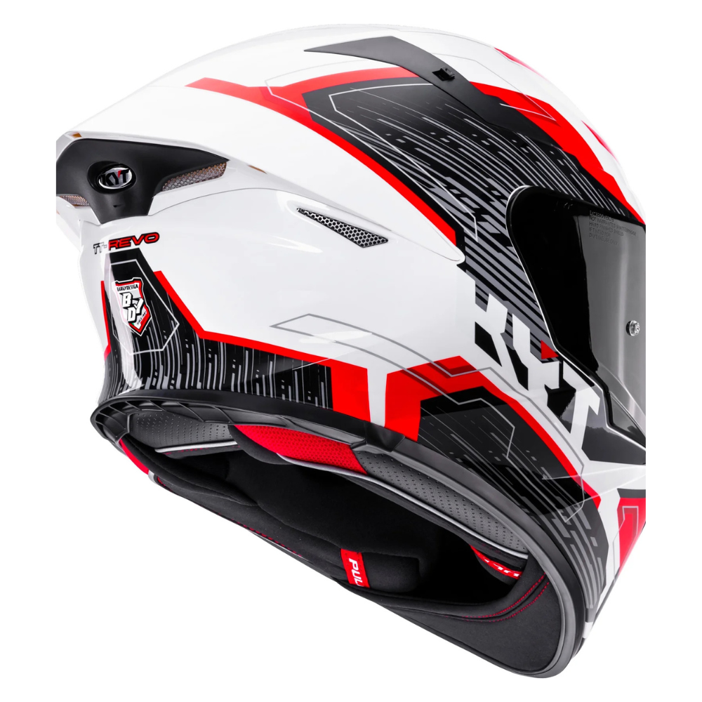 KYT TT Revo Speeding White Red