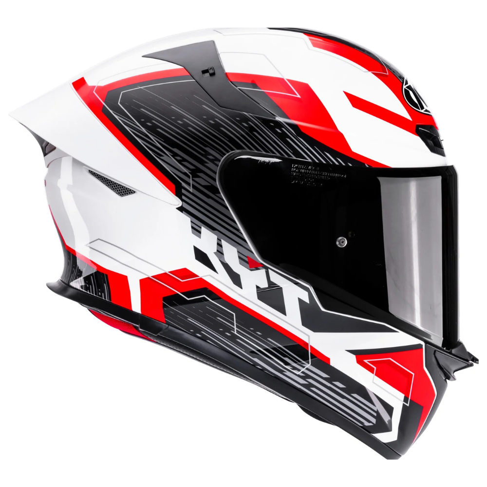 KYT TT Revo Speeding White Red