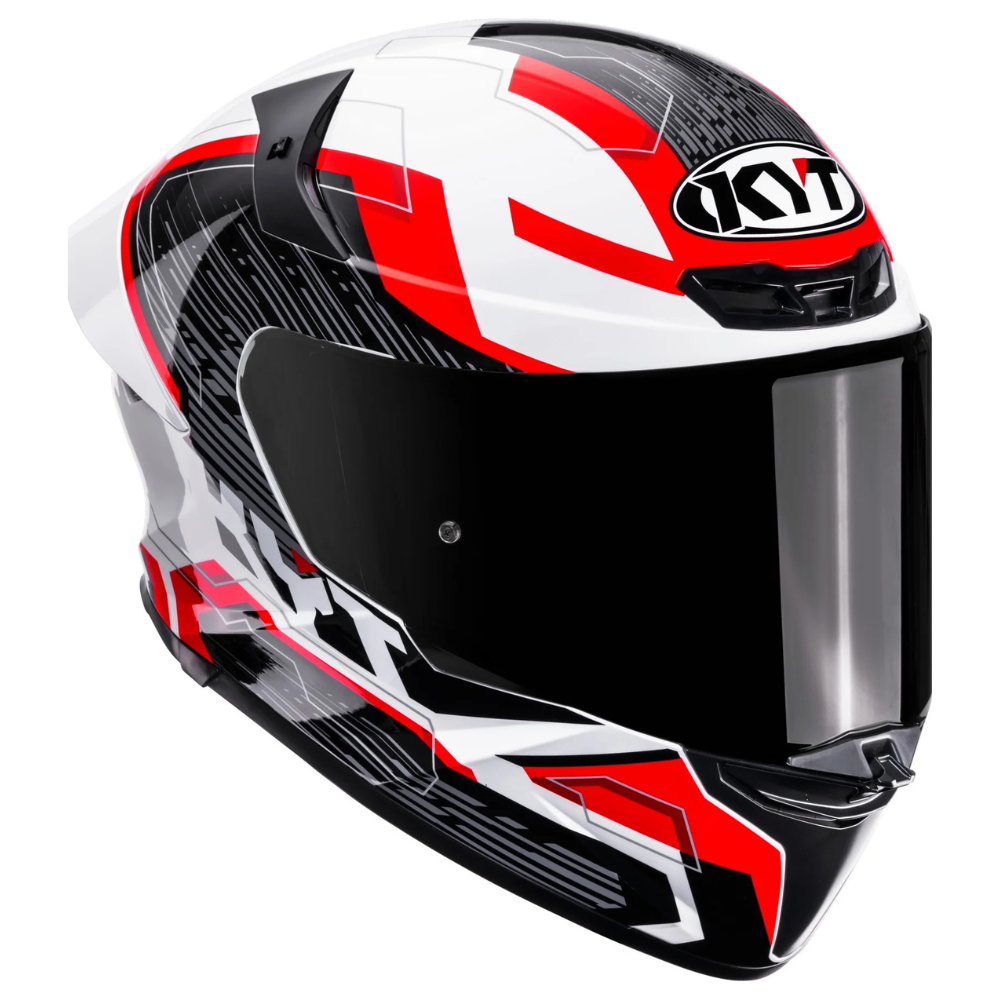 KYT TT Revo Speeding White Red