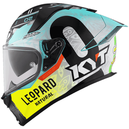 Motorcycle full face helmet kyt - leopard edition  foggia misano 2022 rep graphic