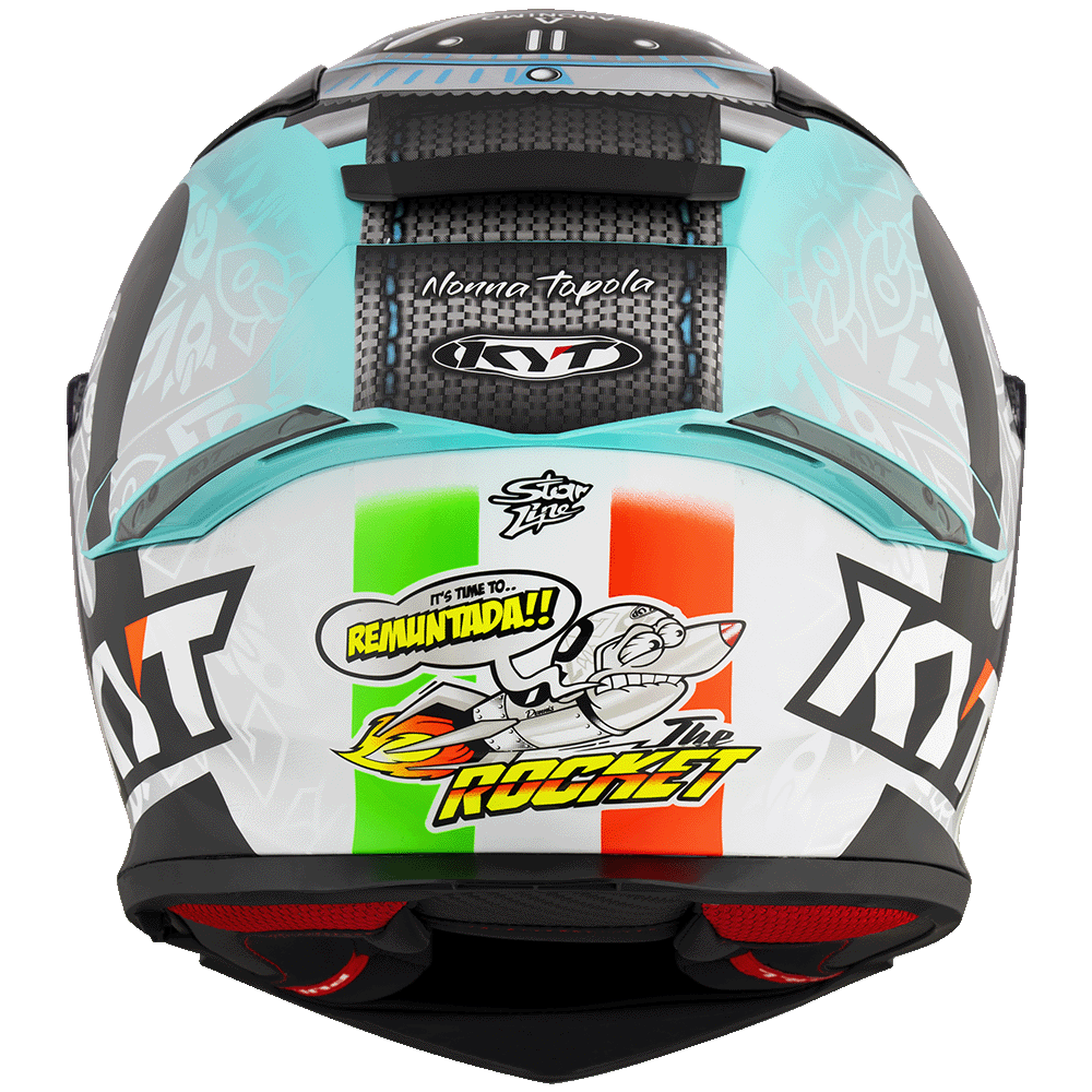 Motorcycle full face helmet kyt - leopard edition  foggia misano 2022 rep graphic - dual visor - dual spoiler