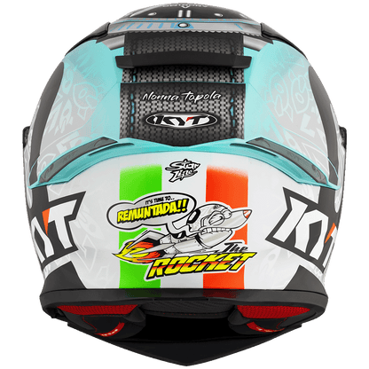 Motorcycle full face helmet kyt - leopard edition  foggia misano 2022 rep graphic - dual visor - dual spoiler