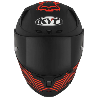 Motorcycle riding Black with red text graphic helmet ISI certified