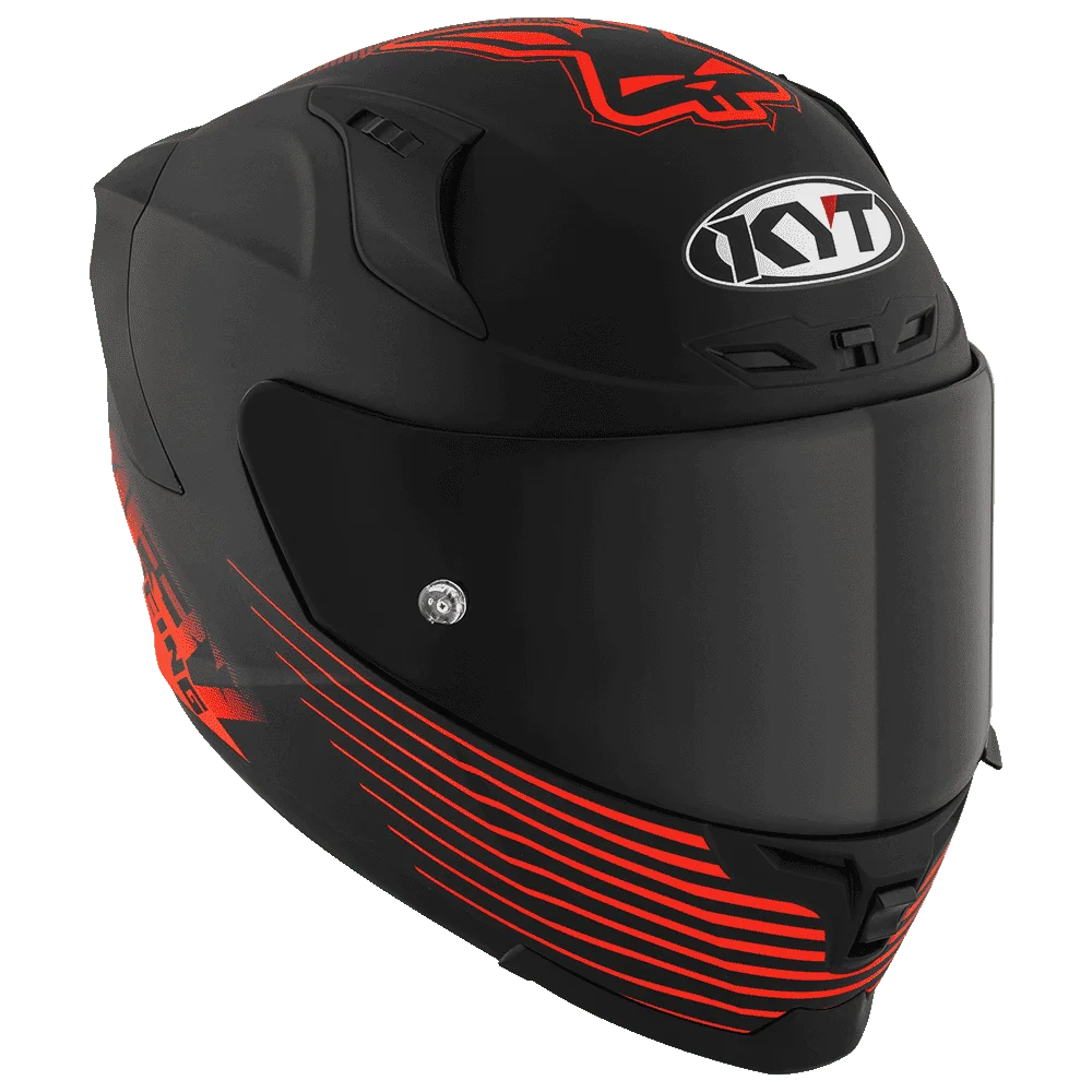 Motorcycle riding Black with red text graphic helmet ISI certified