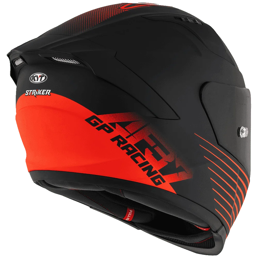 Motorcycle riding Black with red text graphic helmet ISI certified