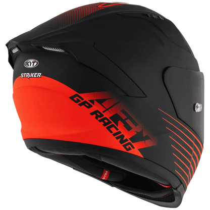 Motorcycle riding Black with red text graphic helmet ISI certified