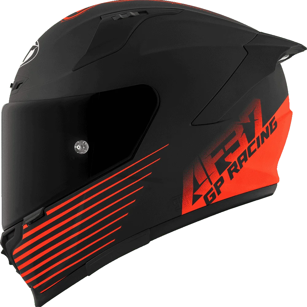KYT Striker AF37 Livery Matt Black Red Helmet