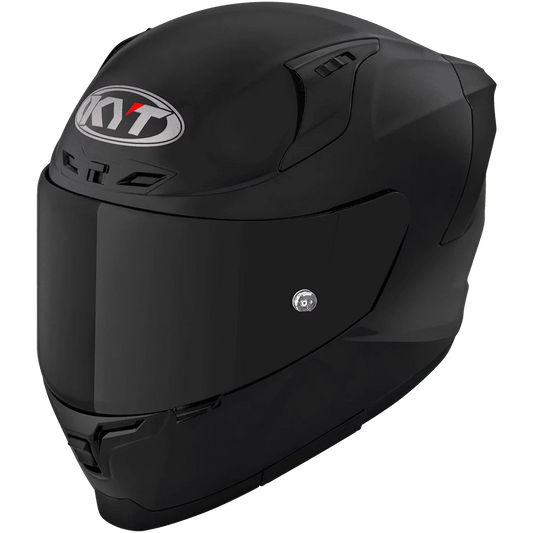 Motorcycle full plain black helmet KYT street 